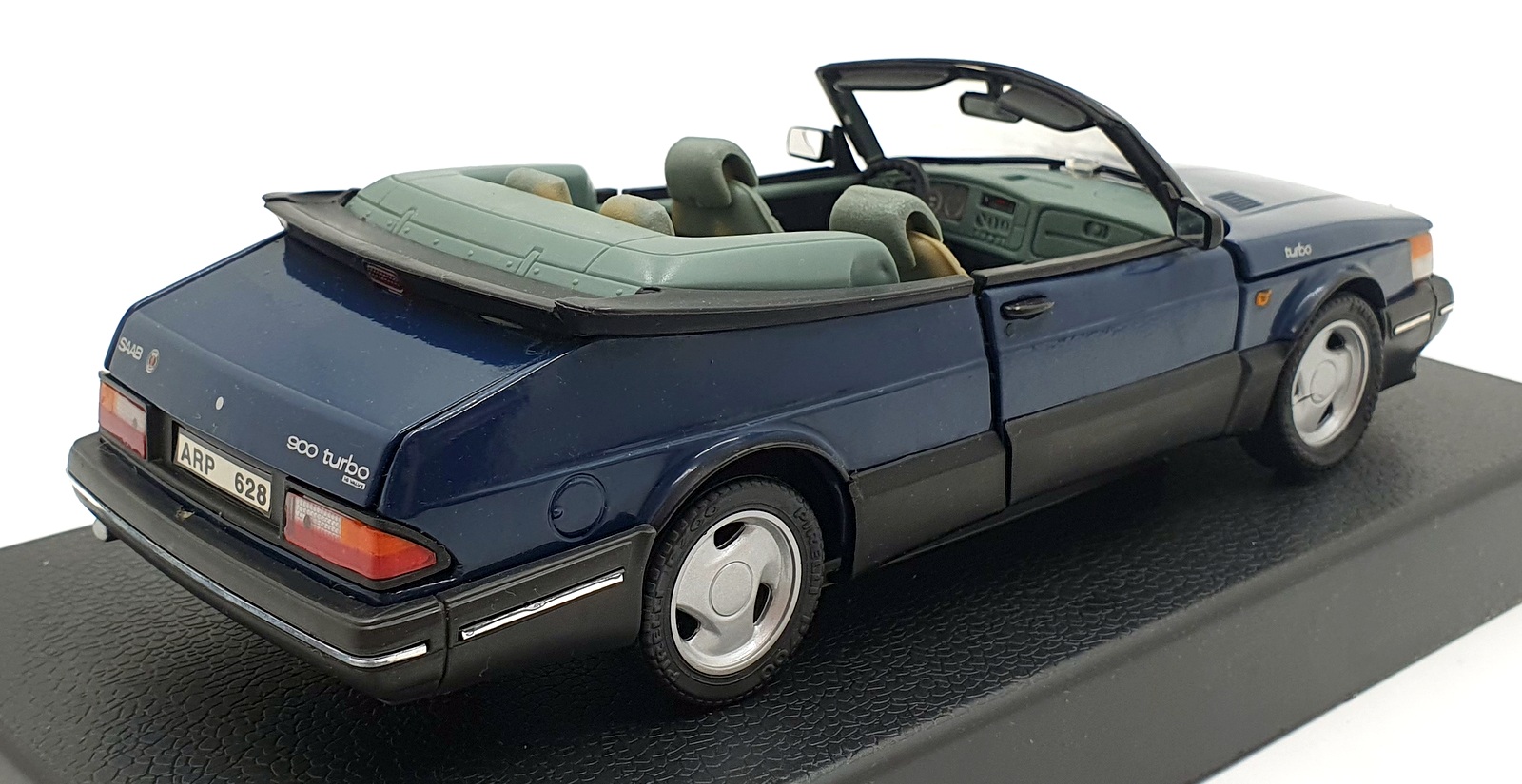 Anson 1/18 Scale Diecast 30307-W - Saab 900 Turbo Cabriolet - Dark