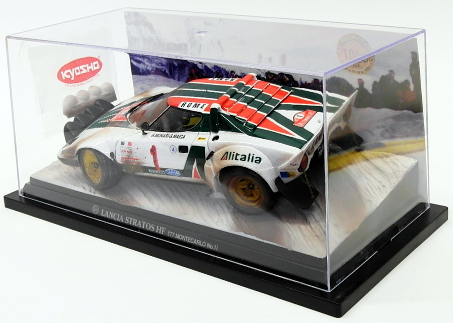 Kyosho 1/18 Scale Model Car 08139A - Lancia Stratos HF Altalia Diorama