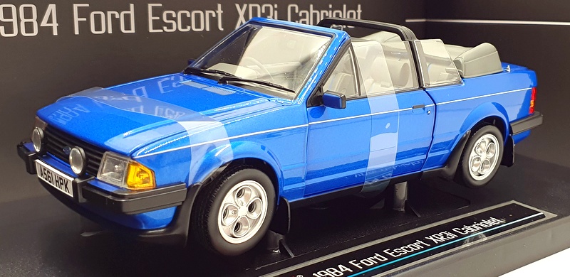 Sun Star 1/18 Scale 4988R - 1984 Ford Escort XR3i Cabriolet - Azure Blue