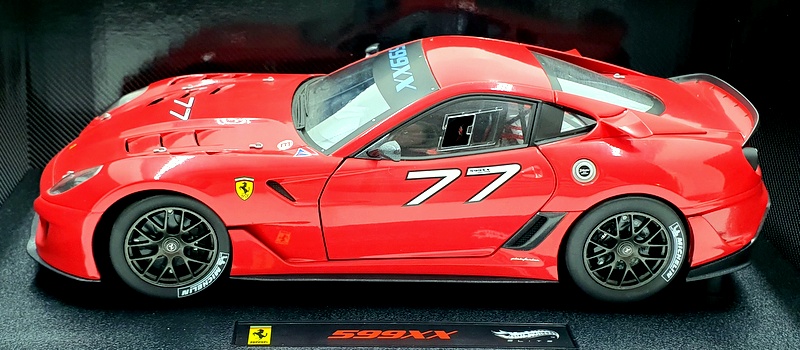 Hot Wheels Elite 1/18 Scale V7438 - Ferrari 599XX #77 - Red