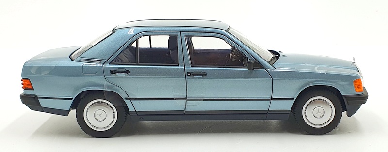 Norev 1/18 Scale Diecast 183828 - 1984 Mercedes-Benz 190 E - Light Blue Metallic