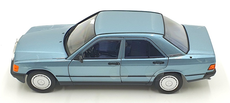 Norev 1/18 Scale Diecast 183828 - 1984 Mercedes-Benz 190 E - Light Blue Metallic