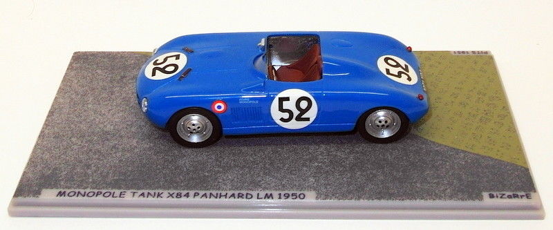 Miniature Voiture Bizarre 1/43 – Panhard X84 Monopole N°52 – Le Mans 1950