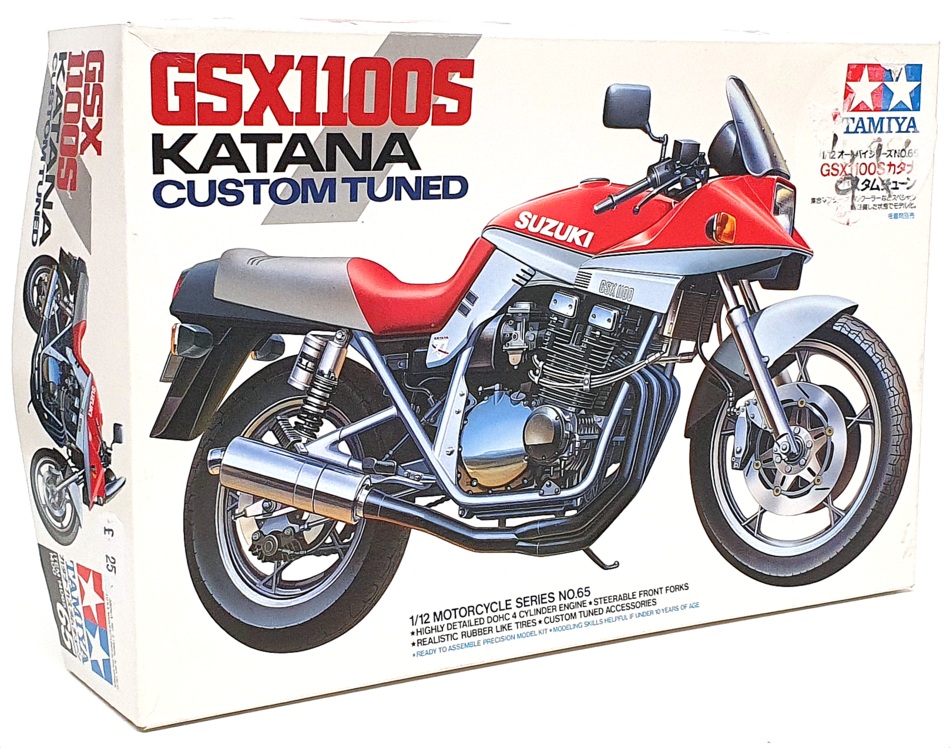 Tamiya 1/12 Scale Model Kit 14065 Series 65 Suzuki GSX1100S Katana Custom Tuned