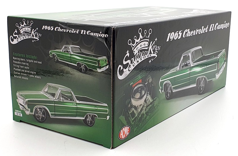 Acme 1/18 Scale Diecast A1805415 - 1965 Chevrolet El Camino Pick-Up - Met Green