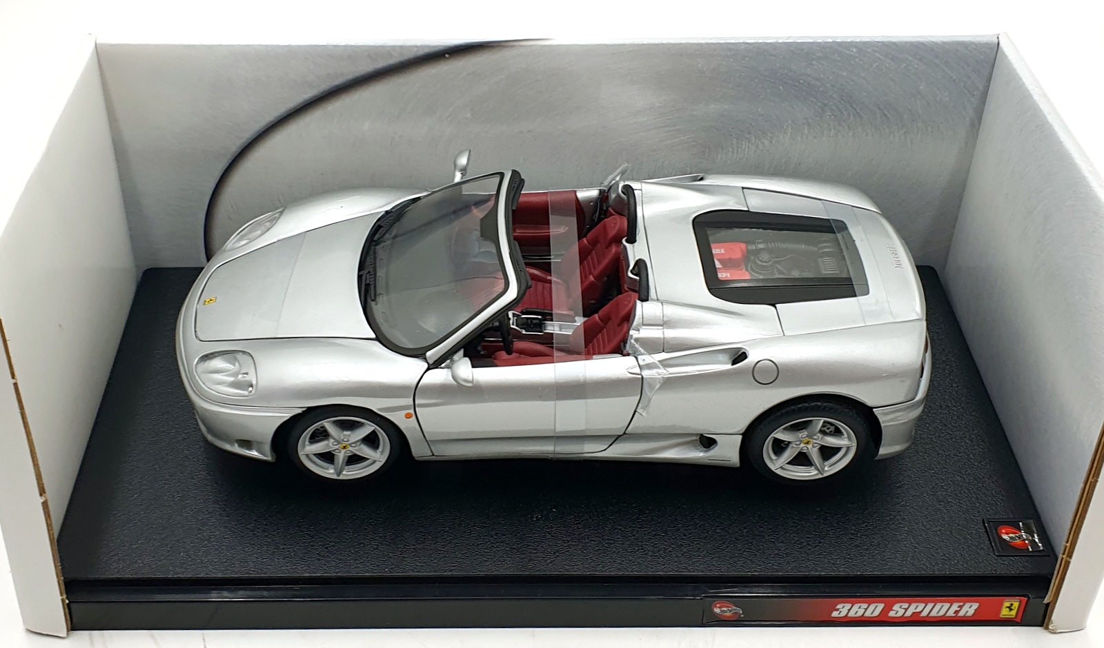 Hot Wheels Diecast 1/18 Scale 54598 - Ferrari 360 Spider - Silver