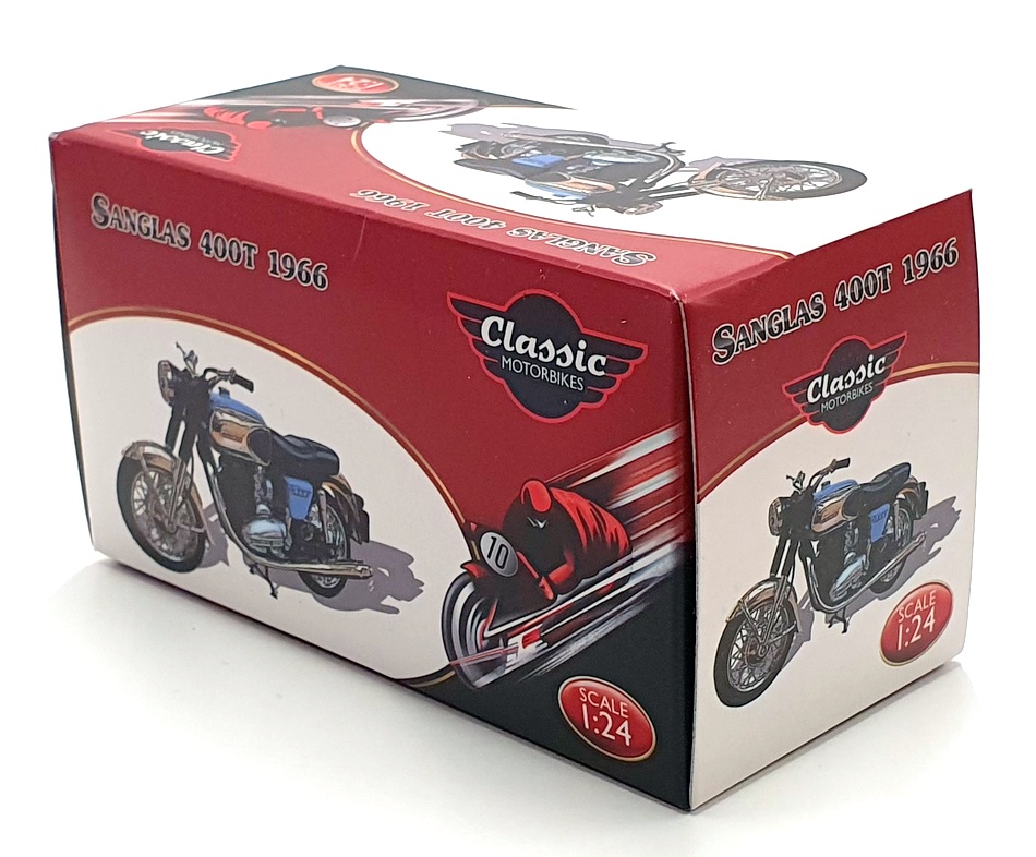 Atlas Editions 1/24 Scale 4 658 126 - 1966 Sanglas 400T Motorbike - Blue