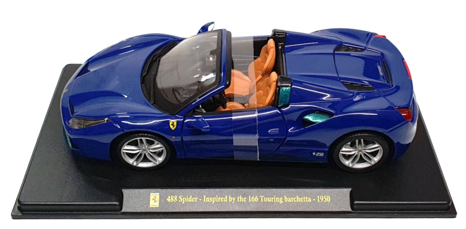 Atlas 1/24 Scale PFG5 - 1950 Ferrari 488 Inspired By 166 Touring Barchetta Blue