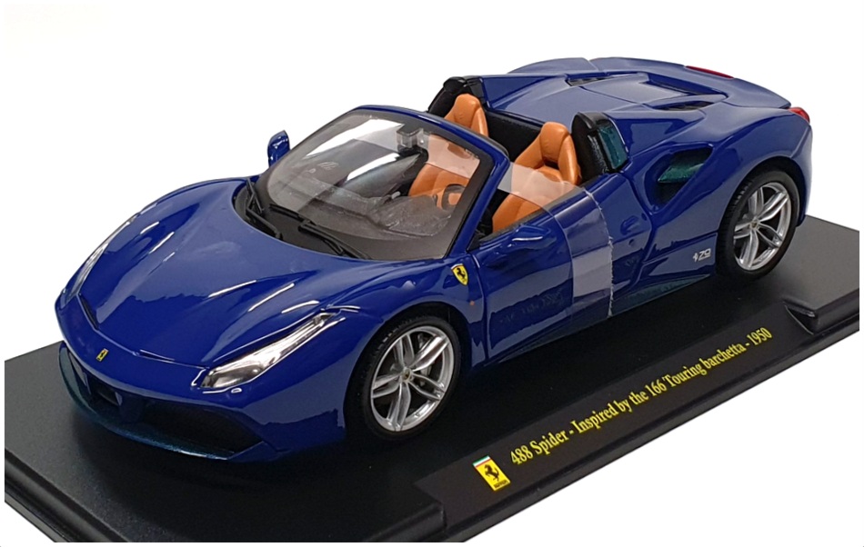 Atlas 1/24 Scale PFG5 - 1950 Ferrari 488 Inspired By 166 Touring Barchetta Blue