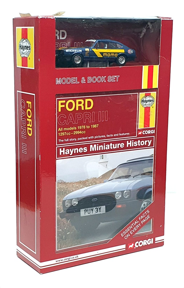 Corgi 1/43 Scale CC03003 - Haynes Miniature History + Ford Capri MkIII