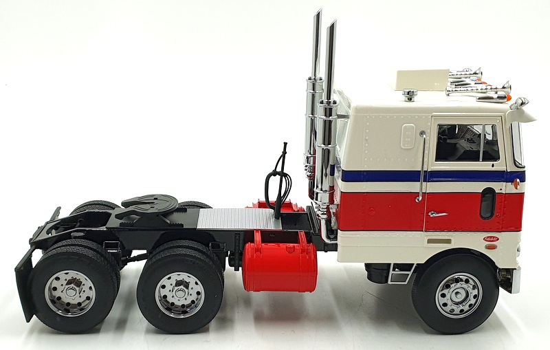 KK Scale Road Kings 1/18 Scale RK180153 Peterbilt 352 Pacemaker White/Red/Blue