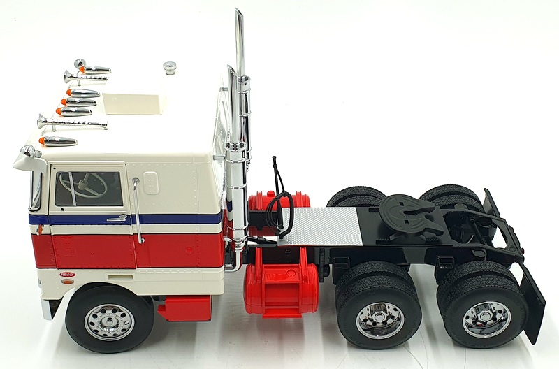 KK Scale Road Kings 1/18 Scale RK180153 Peterbilt 352 Pacemaker White/Red/Blue
