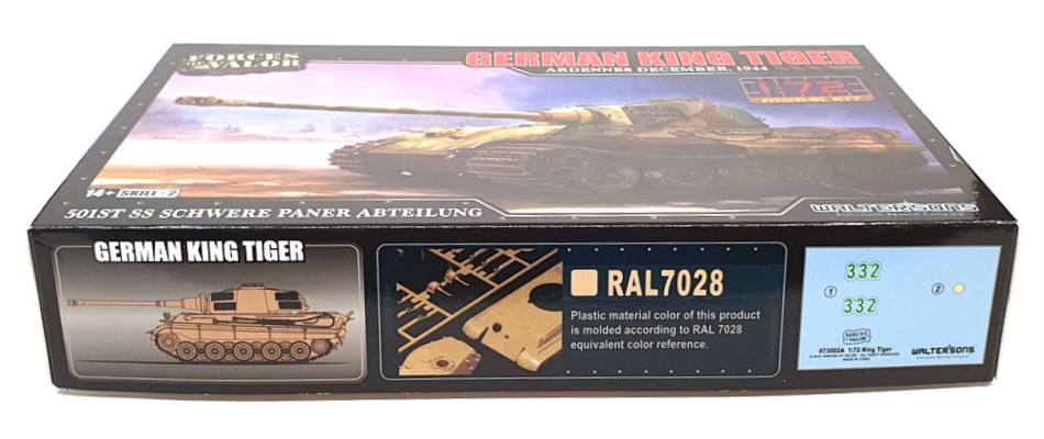 Forces Of Valor 1/72 Scale Kit 873002A - German King Tiger Tank - Ardennes 1944