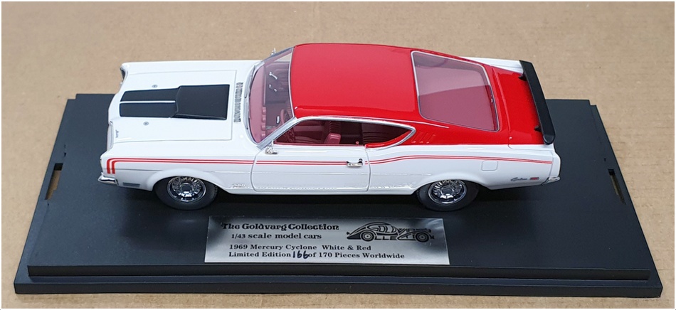 Goldvarg 1/43 Scale Resin GC-031A - 1969 Mercury Cyclone - White/Red
