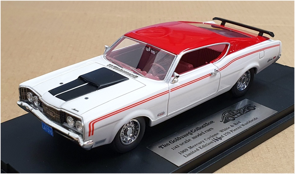 Goldvarg 1/43 Scale Resin GC-031A - 1969 Mercury Cyclone - White/Red