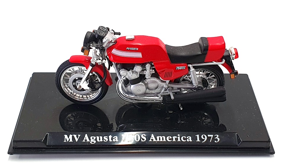 Atlas Editions 1/24 Scale 4 658 115 - 1973 Agusta 750S America Motorbike - Red