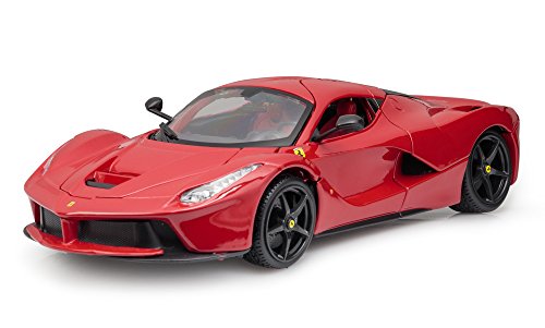 Burago 1/18 Scale Diecast 18-16001R Ferrari LaFerrari Supercar Red Black Wheels