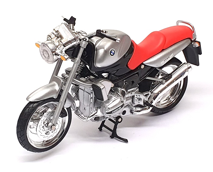 New Ray 1/12 Scale 43553 - BMW R1100R Motorbike - Silver/Red