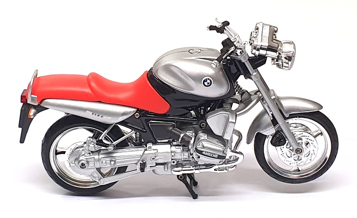 New Ray 1/12 Scale 43553 - BMW R1100R Motorbike - Silver/Red
