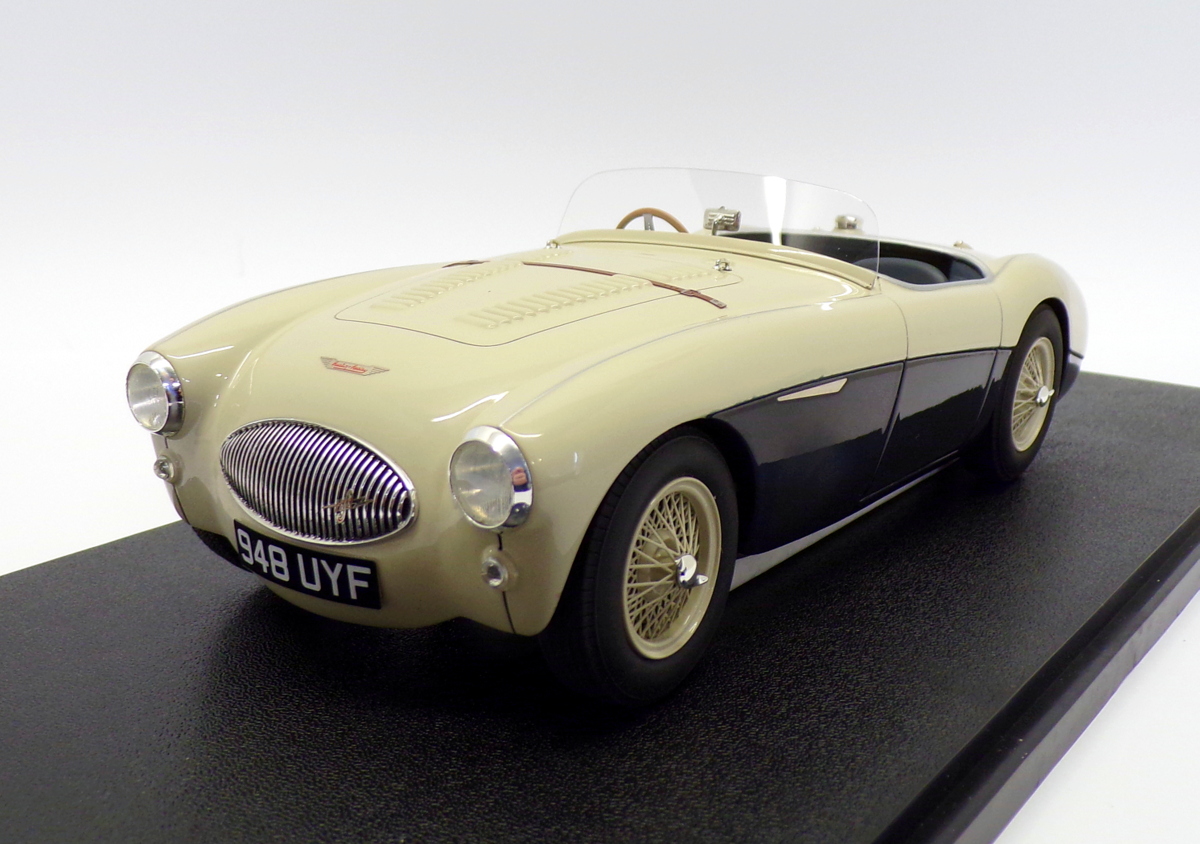 Cult Models 1/18 Scale CML045-1 - 1955 Austin Healey 100S Spider - Blue/Cream