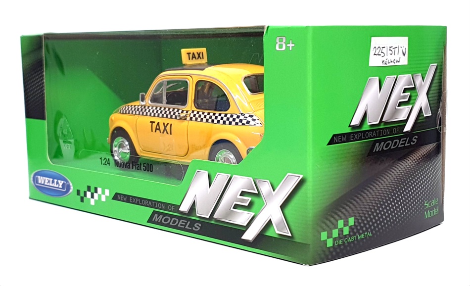 Welly NEX 1/24 Scale Diecast 22515TI-W - Nuova Fiat 500 Taxi