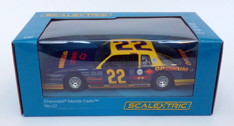 Scalextric 1/32 Scale C4038 - Chevrolet Monte Carlo #22 - Blue/Yellow