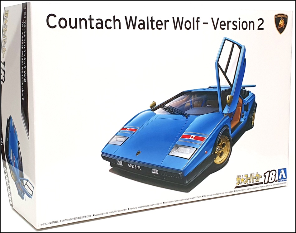 Aoshima 1/24 Scale Kit 063835 - Lamborghini Countach Walter Wolf Version 2