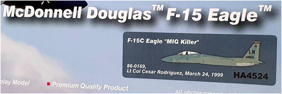 Hobby Master 1/72 Scale HA4524 - McDonnell Douglas F-15C Eagle 