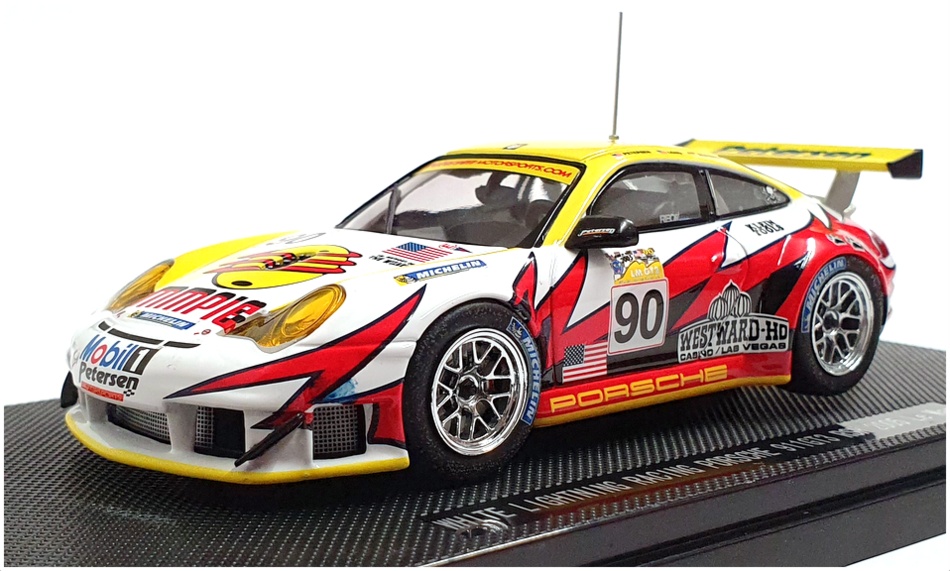 Ebbro 1/43 Scale 777 - White Lightning Racing Porsche 911 GT3 RSR Le Mans 2005