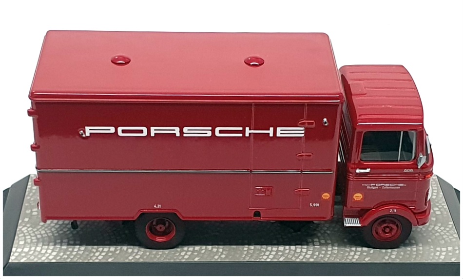 Premium ClassiXXs 1/43 Scale 12500 - Mercedes Benz LP608 Truck Porsche - Red