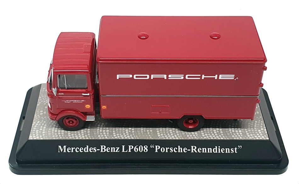Premium ClassiXXs 1/43 Scale 12500 - Mercedes Benz LP608 Truck Porsche - Red