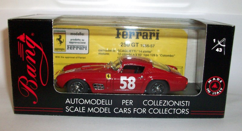 Bang 1/43 Scale - 407 Ferrar 250 GT '3 Ore Di Pau red | eBay