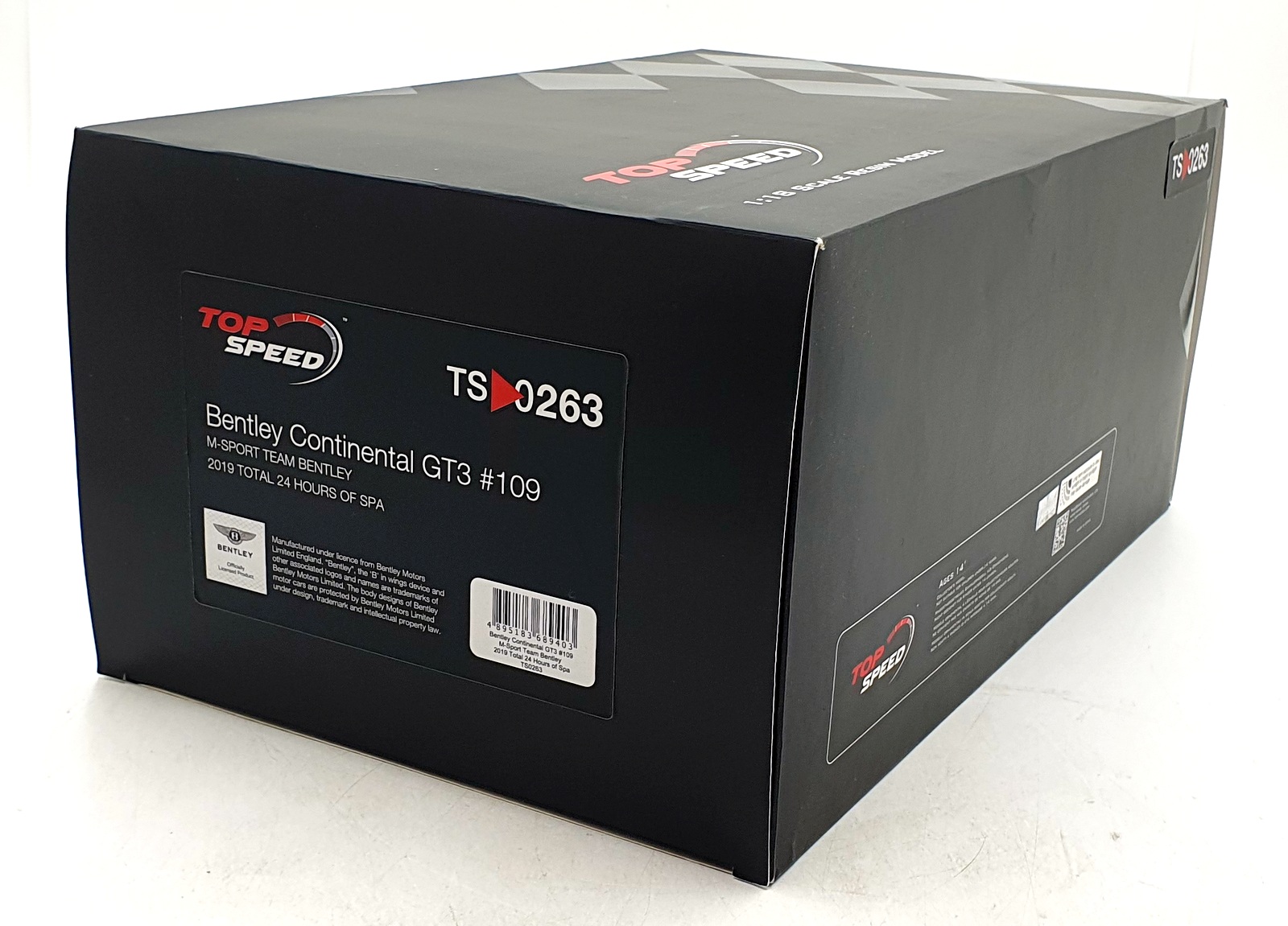 Top Speed 1/18 Scale TS0263 - Bentley Continental GT3 #109 M-Sport 2019 SPA