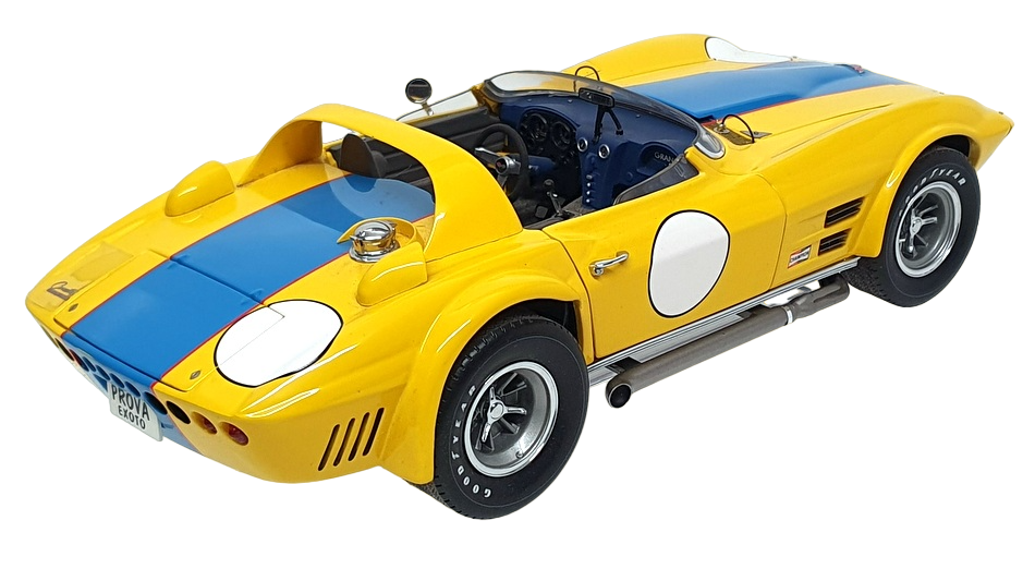 Exoto 1/18 Scale DC21823S - Chevrolet Corvette Grand Sport - Yellow/Blue Exoto 1/18 Scale DC21823S - Chevrolet Corvette Grand Sport - Yellow/Blue