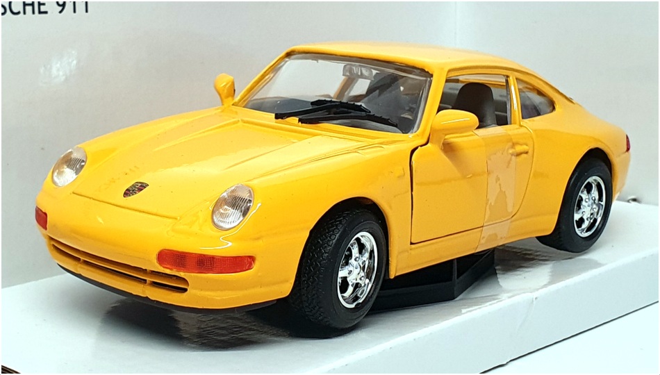 Motor Max 1/24 Scale Diecast SAIN04 - 1999 Porsche 911 - Yellow