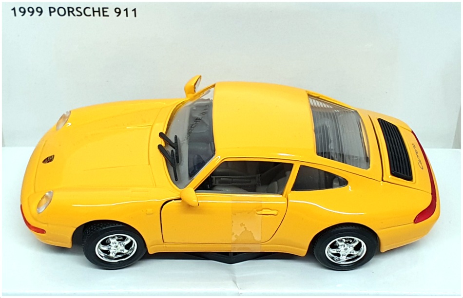 Motor Max 1/24 Scale Diecast SAIN04 - 1999 Porsche 911 - Yellow