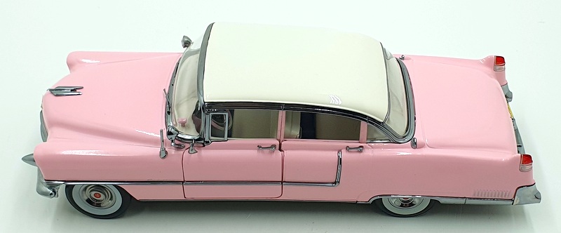 Greenlight 1/18 Scale 13648 - 1955 Cadillac Fleetwood Series 60 Pink/White Roof