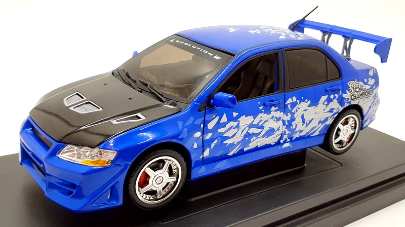 Ertl 1/18 scale Diecast 33700 - 2002 Mitsubishi Lancer Evolution VII - Blue