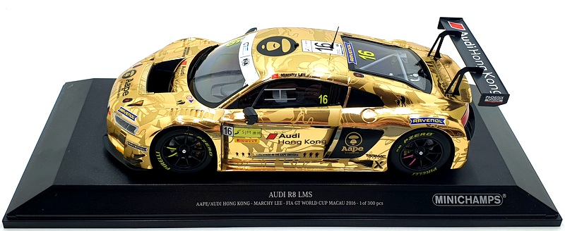 Minichamps 1/18 Scale 155 161185 - Audi R8 LMS M.Lee FIA GT Cup 2016 - Gold