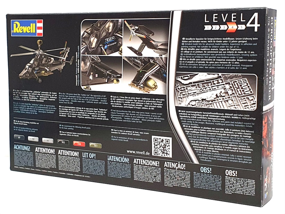 Revell 1/72 Scale Model Kit 05654 - Eurocopter Tiger Bond 007 Goldeneye
