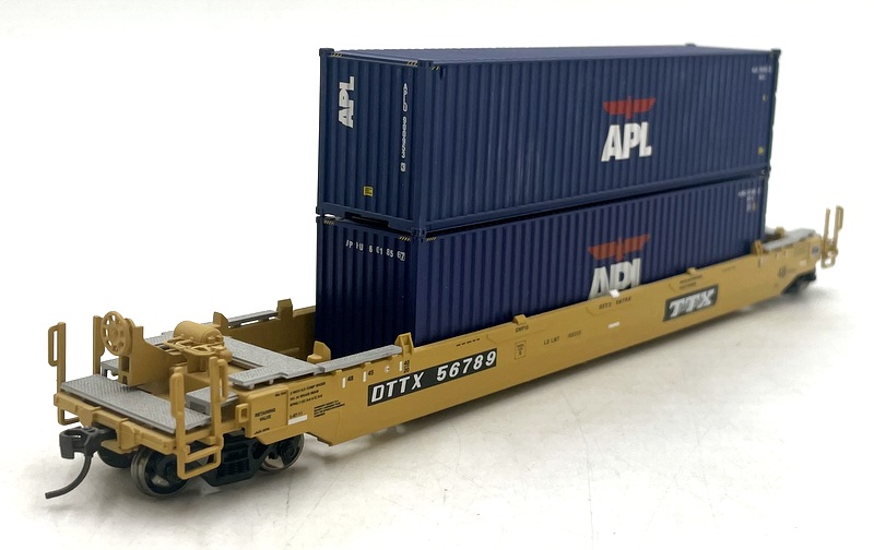 Athearn HO (1/87) Scale 72562 TTX Husky Stack Well Car w/2 Containers DTTX56789