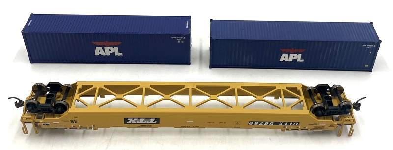 Athearn HO (1/87) Scale 72562 TTX Husky Stack Well Car w/2 Containers DTTX56789