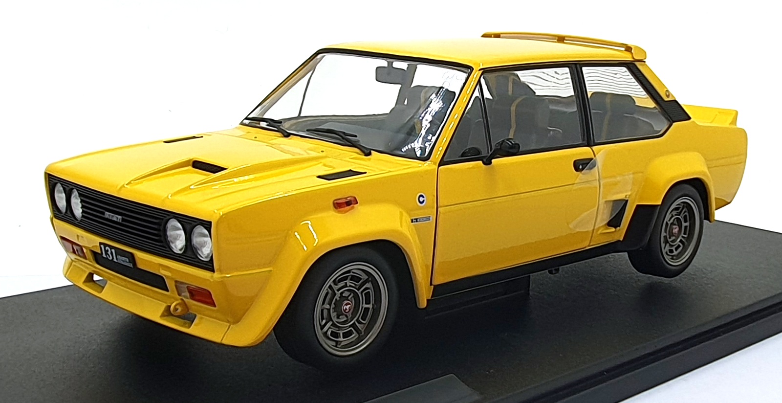 Solido 1/18 Scale Diecast S1806006  - 1980 Fiat 131 Abarth - Yellow