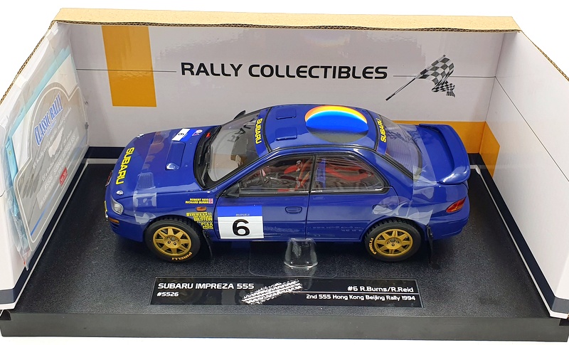Sun Star 1/18 Scale Diecast 5526 Subaru Impreza 555 #6 R.Burns Hong Kong 1994