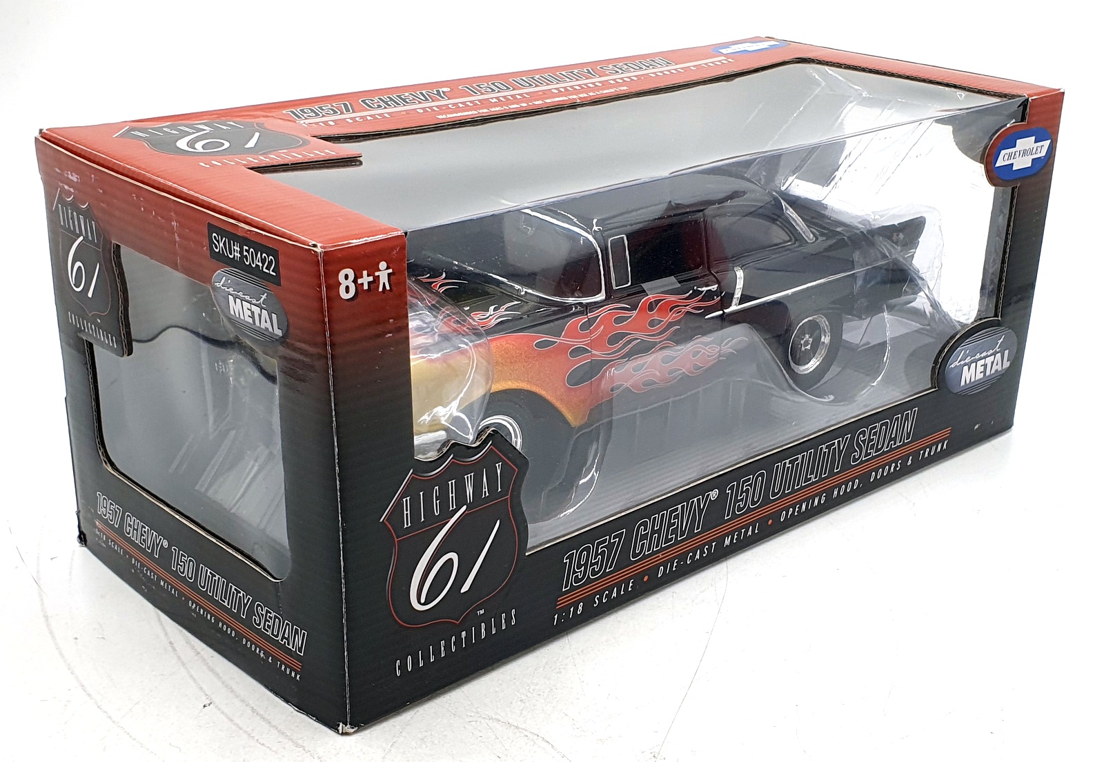 Highway 61 1/18 Scale 50422 - 1957 Chevy 150 Utility Sedan - Black