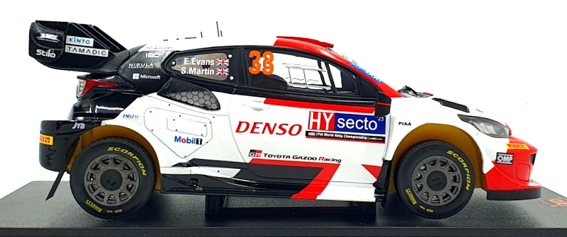 MODÈLE DE VOITURE STATIQUE IXO TOYOTA GR YARIS WRC #33 EVANS RALLY