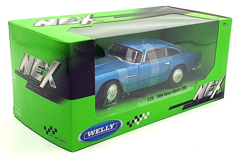 Welly NEX 1/24 Scale Diecast 24101MBU - 1964 Aston Martin DB5 - Met. Lt. Blue Welly NEX 1/24 Scale Diecast 24101MBU - 1964 Aston Martin DB5 - Met. Lt. Blue