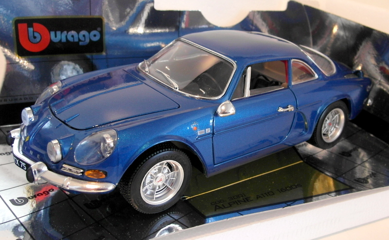 ミニカー ALPINE A110 1600S 1971 1/16 Bburago Burago 1/16 Scale Diecast - 3001 Alpine A110 1600S 1971 Blue
