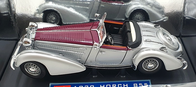 Sun Star 1/18 2402 1939 Horch 855 Roadster Silver Grey/Dark Red | eBay