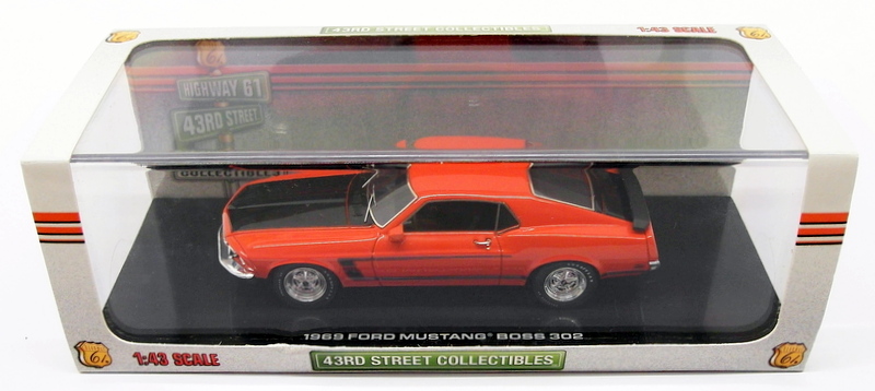 Highway 61 1/43 Scale Model Car 43003 - 1969 Ford Mustang Boss 302 Red/Black